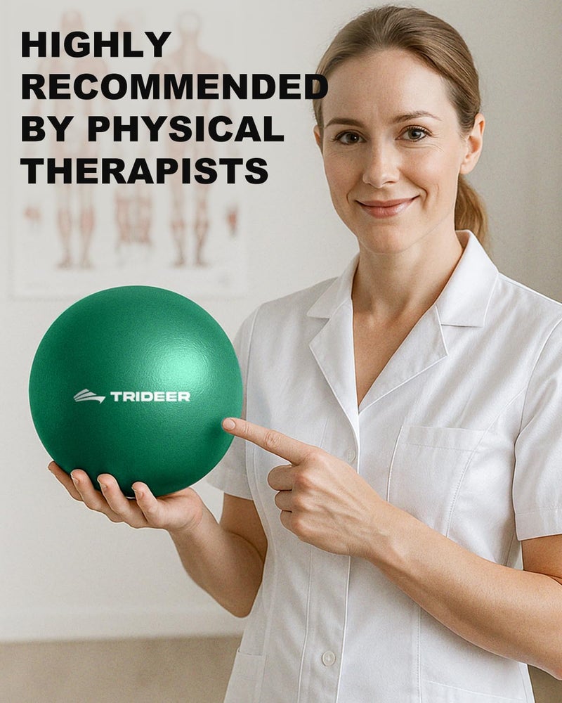 Trideer Exercise Balls Physical Therapy, 9 Inch Pilates Ball Between Knees for Physical Therapy, Mini Exercise Ball - Yoga Ball, Small Workout Balls for Core Strength and Back Support with Guide - Image 2